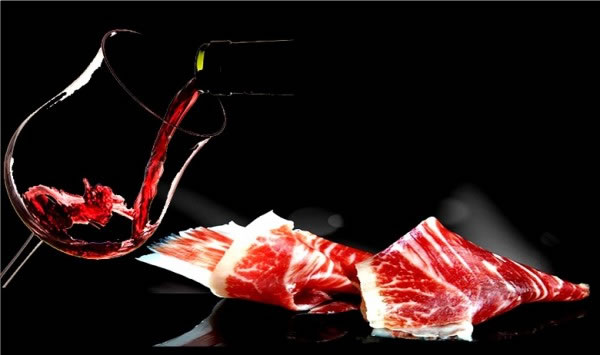 Die Paarung von Pata Negra Schinken