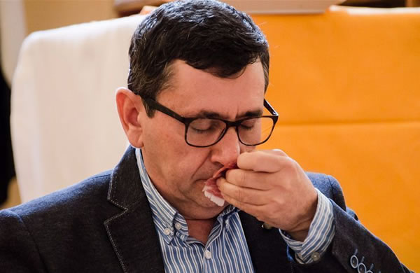 Olfaktorische phase verkostung eines schinkens